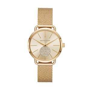 Michael Kors MK3844 Horloge Portia staal goudkleurig 37 mm