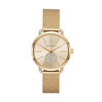 Michael Kors MK3844 Horloge Portia staal goudkleurig 37 mm