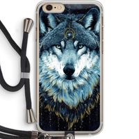 Darkness Wolf: iPhone 6 PLUS / 6S PLUS Transparant Hoesje met koord