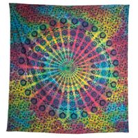 Authentiek Mandala Wandkleed Katoen Regenboog (225 x 210 cm)