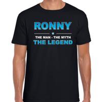 Ronny Voornaam cadeau - The man, The myth the legend - zwart - voor heren - verjaardag