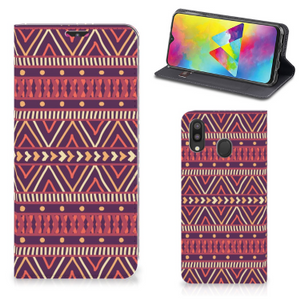 Samsung Galaxy M20 Hoesje met Magneet Aztec Paars