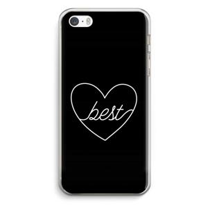 Best heart black: iPhone 5 / 5S / SE Transparant Hoesje