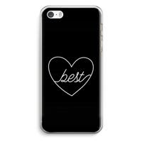 Best heart black: iPhone 5 / 5S / SE Transparant Hoesje - thumbnail