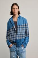 Geruit patch-overhemd - BLUE - L