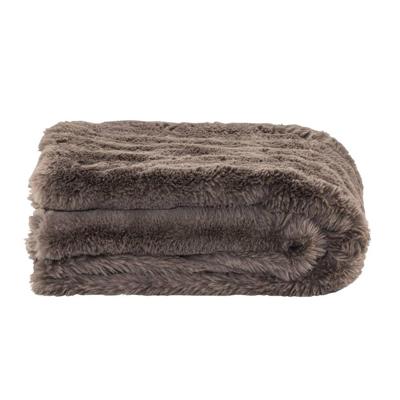 Leen Bakker - Plaid Donnie - Antraciet - 130x160 Cm - Polyester - Grijs
