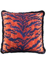 GERGEI ERDEI coussin carré à motif tigré - Rouge - thumbnail