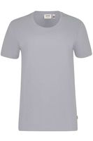 HAKRO Organic Regular Fit T-Shirt ronde hals grijs, Melange - thumbnail