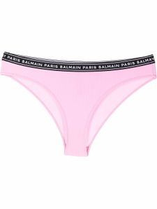 Balmain culotte à bande logo - Rose