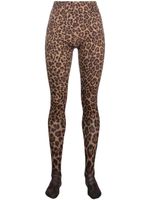 Valentino Garavani collants à imprimé léopard - Marron