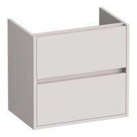 Brauer Adore - Onderkast Ondiep - 60 cm - met 2 Softclose Lades Greeploos en 1 Sifon Uitsparing - Mat Zand