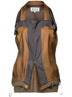 Maison Margiela haut Décortiqué à motif pied-de-poule - Marron