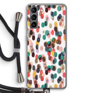 Tropical Dots: Samsung Galaxy S21 Transparant Hoesje met koord