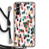 Tropical Dots: Samsung Galaxy S21 Transparant Hoesje met koord