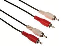 2 x rca audioplug naar 2 x rca audioplug / basis / 1.50 m / verguld - Velleman