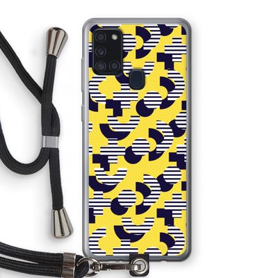 8-bit N°3: Samsung Galaxy A21s Transparant Hoesje met koord