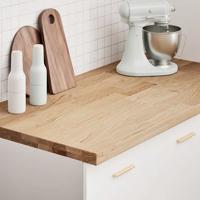 Keuken werkblad rechthoekig 120x63,5x4 cm massief eikenhout