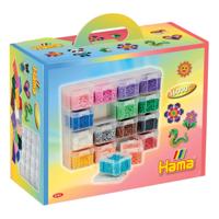 Hama strijkkralen opbergbox met 16 kleuren kralen Hama strijkkralen opbergbox met 16 kleuren kralen
