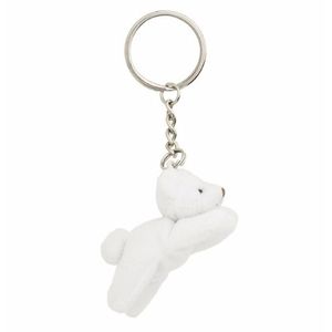 8x Pluche IJsbeer knuffel sleutelhanger 6 cm