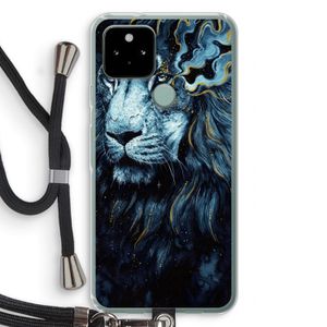 Darkness Lion: Pixel 5 Transparant Hoesje met koord