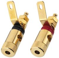 Monacor BP-260G kabel-connector speaker terminals Goud