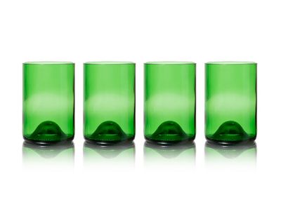 Rebottled glazen - 4-pack - green