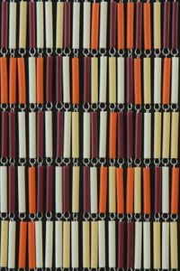 Sunarts kant en klaar vliegengordijn 90 x 210 Mix crème / oranje / bordeaux / lichtgeel model 420