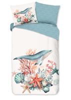 Good Morning Dekbedovertrek "maritiem/ zee thema" - Wit - (140x200/220 cm) - Katoen