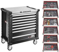 Facom jetcmm215gbnl gereedschapswagen | 8 laden m4 | 6 gevulde laden in foam | zwart - jetcmm215gbnl