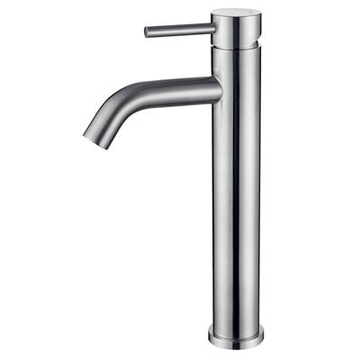 Wastafelkraan Wiesbaden 304 Opbouw Mengkraan Hoog model 1-hendel Rond RVS