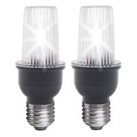 Stroboscoop lampje met E27 fitting - 2x - 230 Volt - Knipperlicht - Disco feestje voor thuis