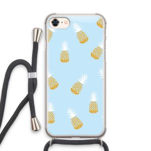 Ananasjes: iPhone 7 Transparant Hoesje met koord