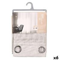 Gordijn Gift Decor Grijs 140 x 260 cm Strepen (6 Stuks)
