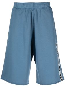 MM6 Maison Margiela pantalon de jogging en coton à logo imprimé - Bleu