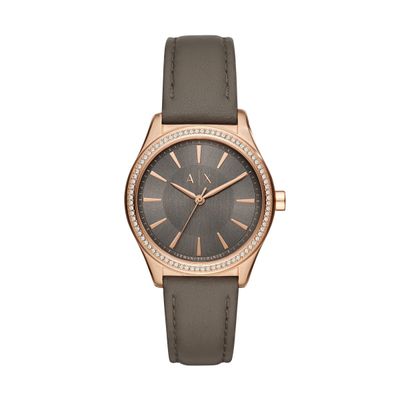 Horlogeband Armani Exchange AX5455 Leder Bruin 18mm