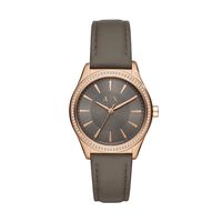 Horlogeband Armani Exchange AX5455 Leder Bruin 18mm