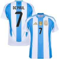 Argentinië Shirt Thuis 2024-2025 + De Paul 7