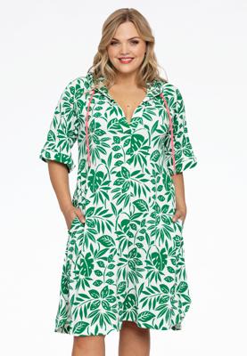 Yoek Tuniek met capuchon MYKONOS | Groen | Maat 42/44