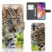 Samsung Galaxy A70 | Telefoonhoesje | Met pasjeshouder | Baby Luipaard Samsung Galaxy A70 | Telefoonhoesje | Met pasjeshouder | Baby Luipaard