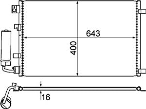 Condensor, airconditioning AC604001S