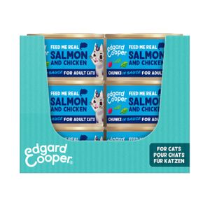 Edgard & Cooper zalm en kip kat natvoer blikjes 18 x 85gr