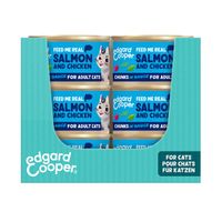 Edgard & Cooper zalm en kip kat natvoer blikjes 18 x 85gr
