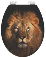 MDF High Gloss WC-bril LION met soft-close lange levensduur: extreem onbreekbaar en krasbestendig comfort en functie: geruisloos sluiten dankzij de automatische valrem eenvoudig schoon te maken