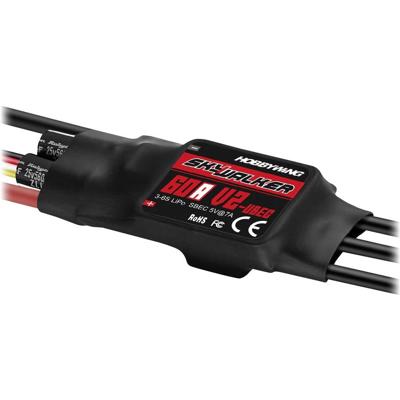 Hobbywing Skywalker V2 60A Brushless snelheidsregelaar voor RC vliegtuig Belastbaarheid (max.): 80 A