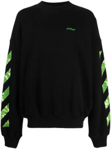 Off-White sweat en coton à rayures Diag - Noir