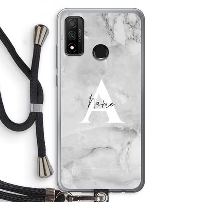 Ivory Marble: Huawei P Smart (2020) Transparant Hoesje met koord