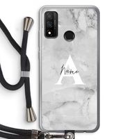 Ivory Marble: Huawei P Smart (2020) Transparant Hoesje met koord