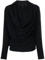 PINKO blouse à col drapé - Noir