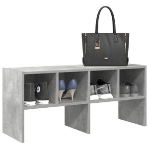 VidaXL Schoenenrek stapelbaar 89,5x30x40 cm betongrijs
