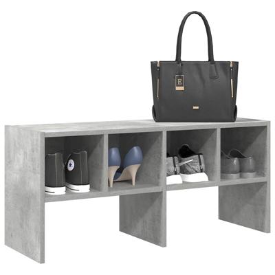 VidaXL Schoenenrek stapelbaar 89,5x30x40 cm betongrijs